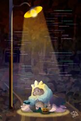 animated digimon digimon_(creature) highres lopmon night rabbit solo static video wendimon