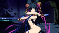 3d 3girls animal_ears animated black_hair blue_eyes breasts erune granblue_fantasy granblue_fantasy_versus:_rising highres multiple_girls nier_(granblue_fantasy) nipples nude nude_filter nude_mod outdoors pink_eyes red_eyes societte_(granblue_fantasy) sound tagme tail third-party_edit video white_hair yuel_(granblue_fantasy)