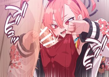 1boy 1girl ahoge animal_ear_hairband animal_ears asymmetrical_bangs bar_censor black_halo blue_archive blush bow bowtie braid breasts bright_pupils censored clothed_female_nude_male commentary_request cum cum_in_clothes cum_on_clothes cum_through cum_through_clothes detached_collar ejaculation ejaculation_under_clothes fake_animal_ears fang floral_print floral_print_jacket hair_between_eyes hairband half-closed_eyes halo hetero highres huge_ahoge jacket large_variant_set leotard leotard_pull loli long_sleeves looking_at_another lower_teeth_only mole mole_under_eye motion_lines neru_(blue_archive) neru_(bunny)_(blue_archive) nude off_shoulder official_alternate_costume open_clothes open_jacket open_mouth paid_reward_available penis pink_hair playboy_bunny print_jacket rabbit_ears red_bow red_bowtie red_eyes red_hairband red_leotard robo_mikan sensei_(blue_archive) short_hair single_braid small_breasts solo_focus strapless strapless_leotard sukajan sweat tag teeth trembling upper_body variant_set white_jacket white_pupils