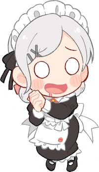 Rule 34 | 0 0, 1girl, apron, black dress, black shoes, blush, ceras yanagida lilienfeld, chibi, chibi only, cho toutoi love, double bun, dress, drooling, frilled apron, frills, full body, game cg, grey hair, hair bun, hair ornament, interlocked fingers, juliet sleeves, link! like! love live!, long dress, long hair, long sleeves, love live!, maid, maid apron, maid headdress, mary janes, mouth drool, non-web source, official art, own hands clasped, own hands together, pantyhose, puffy sleeves, sakuma yoru, self-datamine, shoes, simple background, solo, tachi-e, transparent background, very low bun, virtual youtuber, white apron, white pantyhose, x hair ornament
