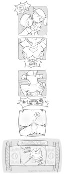 absurdres age_difference ass baseball baseball_cap baseball_uniform clothed_sex comic english_text fertilization girl_on_top hat hetero highres impregnation incest kiss mature_female monochrome mother_and_son ovum playing_sports sex shota sportswear straddling ta777371 tongue vaginal