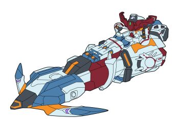absurdres commentary_request gquuuuuux gundam gundam_gquuuuuux highres j-der mecha mobile_suit no_humans parody reprilo_channel robot science_fiction simple_background spacecraft thrusters v-fin white_background yuusha_ou_gaogaigar yuusha_series