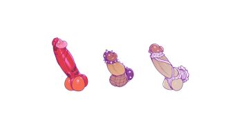 cock_ring erection lace penis penis_focus sex_toy simple_background small_penis souryuu_asuka_langley tailbox testicles white_background