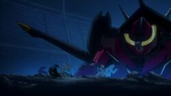 1girl 3boys animated anime_screenshot glasses gurren-lagann kinon_bachika long_hair lordgenome mecha multiple_boys punching robot rossiu_adai short_hair shouting simon_(ttgl) sound tagme tengen_toppa_gurren_lagann video