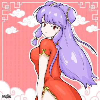 Rule 34 | 1girl, chinese clothes, hair ornament, highres, purple hair, ranma 1/2, shampoo (ranma 1/2), tagme