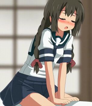 animated animated_gif hangaku implied_sex isonami_(kancolle) kantai_collection tagme