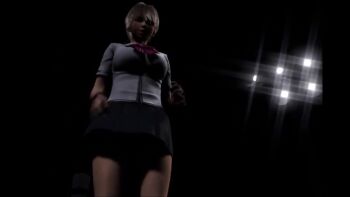 2girls 3d animated animated_gif ayanokouji_sasa black_hair black_panties breasts brown_eyes brown_hair clock close-up dust_cloud glowing glowing_eyes indou_yuugi_omega indou_yuugi_omega_(zenpen)_~yumi_no_kenzoku_vs_onna_dragon~ large_breasts loose_socks multiple_girls neck_ribbon night outdoors panties pantyshot ribbon school_uniform shoes short_hair skirt socks talking tendou_ayane umemaro underwear vampire weighted_clothes wristband yellow_eyes