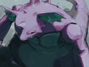 from_above gen_1_pokemon horns nidoking nintendo pokemon pokemon_(creature) pokemon_focus sakuraiisui single_horn spines tail