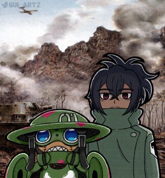 armor dark-skinned_male dark_skin digimon digimon_(creature) digimon_beatbreak granit_(digimon) gui_artz looking_at_viewer ludomon meme sharp_teeth teeth