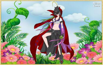 Rule 34 | 1girl, bancholilimon, digimon, digimon (creature), fairy, female focus, flower, highres, monster girl, petals, plant, plant girl, solo