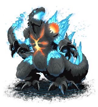 claws digimon glowing godzilla godzilla_(series) ofsnakesandscrews sharp_teeth tail teeth vitium vitium_adult vitium_baby vitium_ultimate