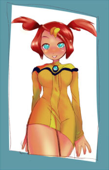 blue_eyes dark_skin red_hair sari_sumdac transformers transformers_animated