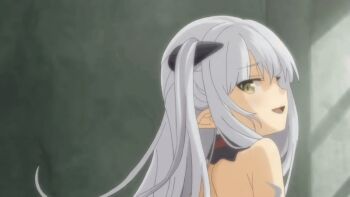 1boy 1girl 2022 20s animated animated_gif anus ass boku_wa_chiisana_succubus_no_shimobe bouncing_breasts breasts censored chloe_lilith_stella cowgirl_position demon_girl demon_horns demon_tail girl_on_top grey_hair grinding horns kiss_kiss_drain loli lowres mosaic_censoring pointy_ears sex small_breasts straddling tagme tail vaginal