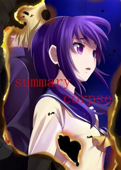 Rule 34 | absurdres, back-to-back, corpse party, english text, highres, kishinuma yoshiki, shinozaki ayumi, shirowa, solo focus