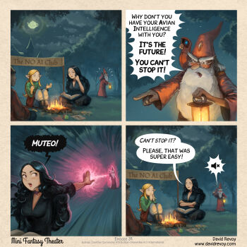 Rule 34 | 1other, 2boys, 2girls, absurdres, ai-generated art (topic), amall (minifantasytheater), bird, black boots, black choker, black hair, black robe, bonfire, boots, breasts, brown boots, castle, cepper (minifantasytheater), choker, cleavage, cloud, david revoy, energy, energy beam, english text, forest, goth fashion, green shirt, grey eyes, hat, highres, long hair, magic, minifantasytheater, multiple boys, multiple girls, nature, night, non-humanoid robot, open mouth, outdoors, outstretched arm, pantyhose, parrot, parrot (minifantasytheater), parted hair, pepper&amp;carrot, red hat, red robe, red skirt, robe, robot, robot animal, robot bird, shirt, sitting, skirt, speech bubble, star (sky), white pantyhose