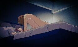 1boy 1girl age_difference aged_down animated animated_gif bed black_hair blanket bouncing_breasts breasts closed_eyes dark_room dreaming hetero hige_wo_soru._soshite_joshikousei_wo_hirou. hotel hotel_room iamkiki69 looping_animation missionary night night_sky nude ogiwara_sayu orgasm penetrated phone sex sky thighhighs uncensored vaginal yaguchi_kyouya
