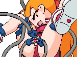 1girl ^_^ akai_(ugokashitari) akazutsumi_momoko angry animated arched_back arms_up belt blinking blunt_bangs blush censored cleft_of_venus clenched_teeth clitoral_stimulation clitoris clitoris_tweak closed_eyes clothing_aside commission drooling earrings female_ejaculation female_focus female_orgasm fingering flat_chest hair_ribbon half-closed_eyes head_back heart heart_censor held_up hyper_blossom jacket jewelry leotard leotard_aside loli long_hair looking_down mechanical_arm mechanical_arms miniskirt multiple_hands nobiiru_arm nose_blush open_clothes open_jacket open_mouth orange_hair orgasm pink_jacket pixel_art ponytail powerpuff_girls powerpuff_girls_z pussy pussy_juice red_eyes red_leotard red_ribbon red_shoes red_skirt restrained ribbon saliva shoes sidelocks sideways_mouth simple_background single_mechanical_arm skeb_commission skirt sleeveless sleeveless_jacket solo split spread_legs spread_pussy tears teeth video white_background white_shoes