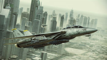 ace_combat ace_combat_assault_horizon aircraft airplane city f-14 fighter fighter_jet military_vehicle missile warwolf_squadron