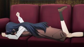 1girl animated black_hair breasts large_breasts long_hair solo spy_kyoushitsu tagme thea_(spy_kyoushitsu) video