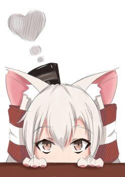 10s 1girl amatsukaze_(kancolle) animal_ears animated animated_gif blinking cat_ears cat_girl female_focus isane kantai_collection kemonomimi_mode looking_at_viewer personification simple_background solo tagme white_background