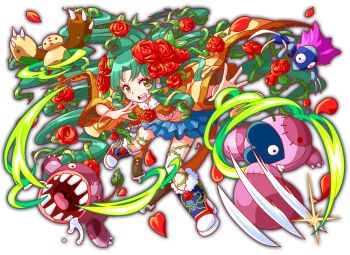 1girl absurdly_long_hair anime_coloring aphrodite_(crash_fever) artist_request attack_trail belt big_hair blue_boots blue_skirt boots bracelet breasts brown_belt coat crash_fever curtained_hair doll drooling eyelashes flower full_body fur-trimmed_boots fur-trimmed_coat fur_collar fur_trim game_cg gold_bracelet green_eyes green_hair hair_flower hair_ornament incoming_attack jewelry layered_skirt light_blush long_hair long_sidelocks long_sleeves looking_to_the_side medium_breasts miniskirt mouth_drool multicolored_boots number_print numbered official_art open_clothes open_coat open_mouth orange_flower parted_bangs print_sleeves red_boots red_flower red_petals red_rose rose sidelocks skirt solo square square_print tachi-e third-party_source tongue transparent_background unzipped upper_body very_long_claws very_long_hair vine_on_leg wide_sleeves yellow_coat yellow_sleeves zipper