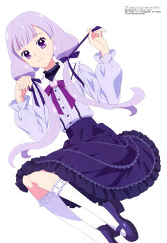 Rule 34 | 1girl, absurdres, anime coloring, copyright name, copyright notice, highres, imoto yuki, kazahana lily, looking at viewer, magazine scan, megami magazine, official art, princession orchestra, scan, simple background, solo, white background