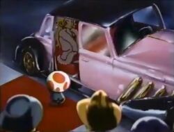 Rule 34 | 1990s (style), 1993, 1girl, 4boys, alternate costume, animated, anime screenshot, ass, bare legs, blinking, blonde hair, blowing kiss, breasts, camera, cleavage, crown, dress, elbow gloves, evening gown, fur trim, gloves, hat, high heels, jewelry, legs, long hair, lots of jewelry, mario (series), mini crown, multiple boys, necklace, nintendo, official art, one eye closed, photographer, princess, princess peach, red carpet, red dress, retro artstyle, sequins, shoes, side slit, sound, super mario all stars, tagme, toad (mario), video, wink