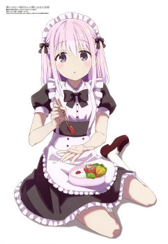 1girl absurdres anime_coloring artist_request copyright_name copyright_notice highres kao_ni_denai_kashiwada-san_to_kao_ni_deru_oota-kun looking_at_viewer magazine_scan megami_magazine official_art scan simple_background solo white_background