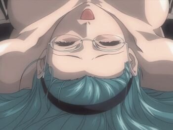 00s 2002 2girls animated animated_gif aqua_hair bible_black bible_black_gaiden bow breasts classroom closed_eyes clothed_female_nude_female desk female_focus glasses grabbing_another's_breast green_hair groping hair_bow hairband kozono_nami large_breasts long_hair lying moaning mochida_junko multiple_girls nipple_stimulation nipples nude on_back on_desk open_mouth pinching_nipple ponytail purple_hair school school_uniform sitting tagme thighhighs yellow_eyes yuri