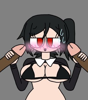 anthonyartisthk black_bra black_pants bra highres pants paradysium sweat underwear