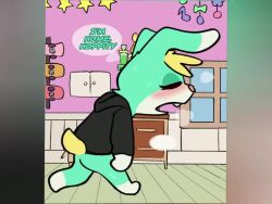 1boy 2022 animal animal_crossing animal_ears animated anus artist_name bed blonde_hair blush bottomless comic crushpepper cum furry furry_male inanimate_object indoors male_focus missionary nintendo on_bed open_mouth pawpads penis rabbit rabbit_boy sasha_(animal_crossing) sex_toy sound stuffed_toy third-party_edit tired_eyes toy video