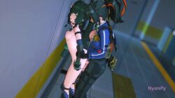 1futa 1girl 3d android animated arched_back censored futa_with_female futanari green_eyes green_hair highres indoors loli moaning mosaic_censoring nipples nude nyanify penis police police_uniform policewoman qingyi_(zenless_zone_zero) sex sex_from_behind sound source_request tagme video zenless_zone_zero zhu_yuan