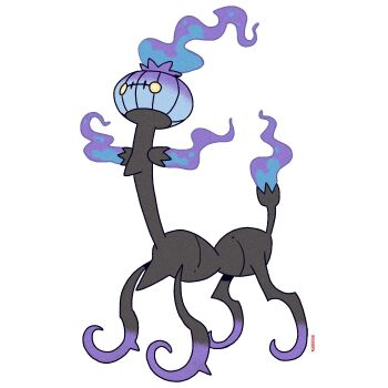 alternate_form chandelure fire full_body gen_5_pokemon highres meme nintendo no_humans original_form_pokemon_(meme) parody pedro_larez pokemon pokemon_(creature) simple_background solo standing what