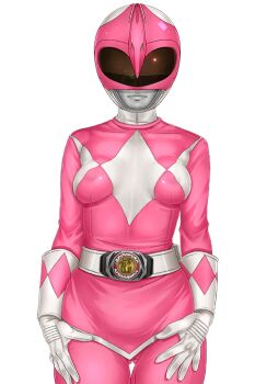 1girl animated animated_gif belt bodysuit breasts female_focus gloves hands_on_thighs helmet kyouryuu_sentai_zyuranger mei_(kyouryuu_sentai_zyuranger) ptera_ranger sakuradou simple_background skirt solo super_sentai white_background