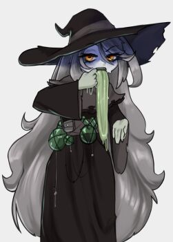 1girl artist_request colored_tongue green_tongue hat long_tongue remy_(seihai) tagme tongue tongue_out