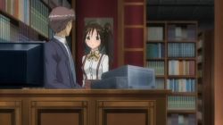 1boy 1girl animated ass black_legwear blush bra bra_lift breasts breasts_out censored clothes_lift clothing_aside cum cum_in_pussy cunnilingus ejaculation fellatio grabbing_another's_breast groping hand_on_another's_head irrumatio kneeling library licking miyazawa_ami moaning nipples oral paizuri panties panties_aside penis penis_grab ponytail pussy_juice rape rubbing saliva saliva_trail school_uniform sound stealth_sex stringendo stringendo_&amp;_accelerando_&amp;_stretta tearing_up thighhighs under_table underwear vaginal video