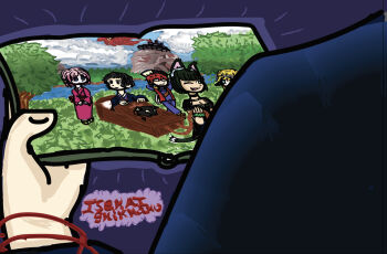 Rule 34 | annette (isekai shikkaku), dazai osamu (isekai shikkaku), fan poster, isekai shikkaku, melos (isekai shikkaku), nir (isekai shikkaku), photoshop (medium), photoshop (program), sacchan (isekai shikkaku), tama (isekai shikkaku)