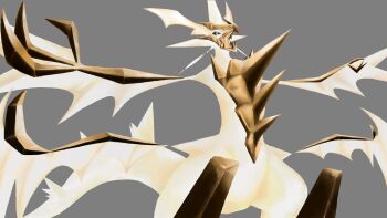 Rule 34 | commentary request, dragon, dragon wings, gen 7 pokemon, grey background, highres, kurashina (krsn poke324), legendary pokemon, multiple wings, necrozma, necrozma (ultra), nintendo, no humans, open mouth, pokemon, pokemon (creature), pokemon focus, simple background, solo, wings