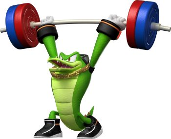 1boy 3d absurdres arms_up black_boots boots chain chain_necklace colored_skin crocodilian crocodilian_tail dumbbell exercising full_body furry furry_male gloves gold_chain green_skin headphones highres holding holding_dumbbell jewelry looking_afar male_focus mario_&amp;_sonic_(series) mario_&amp;_sonic_at_the_london_2012_olympic_games multicolored_skin necklace official_art open_mouth outstretched_arms reptile_boy sharp_teeth simple_background snout solo sonic_(series) squatting tail teeth third-party_source transparent_background two-tone_skin vector_the_crocodile weightlifting white_gloves yellow_eyes