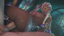 1boy 1girl 20s 3d adjusting_eyewear animated arm_support arm_tattoo artist_name ass audible_speech bayernsfm blonde_hair blurry blurry_background bodypaint bouncing_ass bouncing_breasts braid breasts cowgirl_position dark-skinned_female dark_skin deep_penetration dolores_(kof) dutch_angle erection evilaudio facial_mark forehead_mark from_behind girl_on_top glasses gold green_eyes hair_ornament hetero highres huge_ass huge_penis indoors interracial jewelry jiggle kassioppiava large_areolae large_breasts lips long_hair looking_at_viewer looping_animation lying moaning multicolored_hair multiple_braids nail_polish nipples nude on_back penis pink_nails purple_hair pussy pussy_juice reverse_cowgirl_position sex shaking slapping snk solo_focus sound source_filmmaker_(medium) straddling tattoo testicles the_king_of_fighters the_king_of_fighters_xv thick_thighs thighs third-party_edit two-tone_hair uncensored vaginal video watermark web_address wide_hips