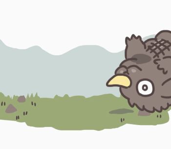 animated animated_gif baragon_(godzilla) benedict_pictures_corporation chibi crossover destroy_all_monsters dinosaur dust frankenstein_vs._baragon giant giant_monster godzilla_(series) grass happy horns kaiju monster pikpik0109 rolling single_horn tail toho ugoira