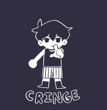 Rule 34 | 1boy, antenna hair, black background, black eyes, black hair, black socks, black tank top, chibi, chibi only, closed mouth, colored skin, commentary, double-parted bangs, english commentary, english text, full body, hair between eyes, looking at viewer, madnopost, male focus, omori, omori (omori), pointing, pointing at viewer, short hair, shorts, simple background, socks, solo, striped clothes, striped shorts, tank top, vertical-striped clothes, vertical-striped shorts, white shorts, white skin