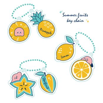 Rule 34 | charm (object), closed mouth, english text, food, fruit, kirby, kirby (series), lemon, lemon slice, nintendo, no humans, oversized food, oversized object, pineapple, pineapple slice, satsumapotato, simple background, smile, sparkle, starfruit, white background