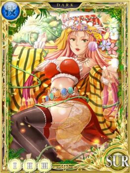 Rule 34 | 1girl, belladonna (seiken densetsu 3), belt, breasts, circle of mana, cleavage, dress, flower, green eyes, isabella (seiken densetsu 3), jewelry, jpeg artifacts, necklace, official art, plant, red hair, seiken densetsu, seiken densetsu 3, thighhighs, turban, vines