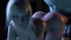 1girl 3d all_fours animal_penis animated balcony bent_over bestiality bouncing_breasts breasts doggystyle hetero highres horse horse_penis kaine_(nier) large_insertion medium_breasts nier nier_(series) night nipples nude outdoors penis sex sex_from_behind sound stomach_bulge thebartender tight_clothes video white_hair