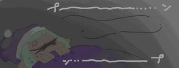 Rule 34 | annoyed, blanket, bug, holding, holding blanket, inkling, inkling girl, inkling player character, insect, mosquito, nika (happyakuman), nintendo, oekaki, pajamas, splatoon (series), under covers