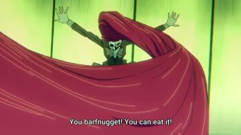 1boy 2girls absurdly_long_hair animated battle blindfold city dandadan destruction electricity energy energy_beam giant giant_monster horns kaiju long_hair multiple_girls night prehensile_hair shiratori_aira_(dandadan) size_difference sound tagme tail very_long_hair video