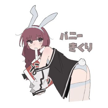 1girl alcohol_carton animal_ear_hairband animal_ears arataka_(a_fd94) bent_over blunt_bangs bocchi_the_rock! bow bowtie braid commentary_request detached_collar drink_carton fake_animal_ears fake_tail hair_bow hairband highleg highleg_leotard highres hiroi_kikuri holding holding_drink_carton jacket leaning_forward leotard long_hair looking_at_viewer multicolored_jacket open_mouth playboy_bunny purple_eyes purple_hair rabbit_ear_hairband rabbit_ears rabbit_tail simple_background single_braid solo strapless strapless_leotard tail thighhighs two-tone_jacket white_background white_leotard white_thighhighs zettai_ryouiki