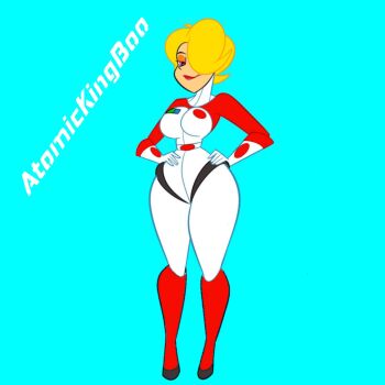 1girl atomickingboo blonde_hair highres original tagme thick_thighs thighs