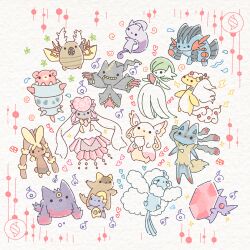 :i altaria ampharos animal_ears arms_up audino banette black_eyes black_fur black_skin blank_eyes blue_fur blush_stickers bob_cut body_fur brown_fur bug chibi closed_mouth colored_skin diancie dress elbow_gloves everyone facial_mark fluffy forehead_jewel forehead_mark full_body furry gardevoir gem gen_1_pokemon gen_2_pokemon gen_3_pokemon gen_4_pokemon gen_5_pokemon gen_6_pokemon gengar gloves green_hair grin hair_over_one_eye happy head_tail heart highres holding holding_gem kangaskhan legendary_pokemon lightning_bolt_symbol long_animal_ears long_dress lopunny lucario mega_altaria mega_ampharos mega_audino mega_banette mega_diancie mega_gardevoir mega_gengar mega_kangaskhan mega_lopunny mega_lucario mega_mewtwo_y mega_pinsir mega_pokemon mega_sableye mega_slowbro mega_swampert mewtwo multicolored_fur mythical_pokemon nintendo no_feet one_eye_covered ototo_(otokameseimen) pink_fur pink_gemstone pinsir pokemon pokemon_(creature) purple_skin rabbit_ears red_eyes red_fur red_gemstone red_skin sableye sharp_teeth short_hair slowbro smile solid_circle_eyes sparkle standing swampert tail teeth trait_connection water_drop white_dress white_fur white_gloves white_skin wolf_ears wolf_tail yellow_fur zipper zipper_pull_tab